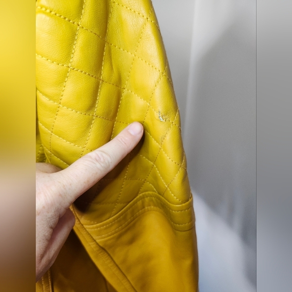 New York & Company Mustard Yellow Moto Biker Jacket - Picture 6 of 8
